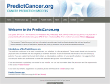 Tablet Screenshot of predictcancer.org